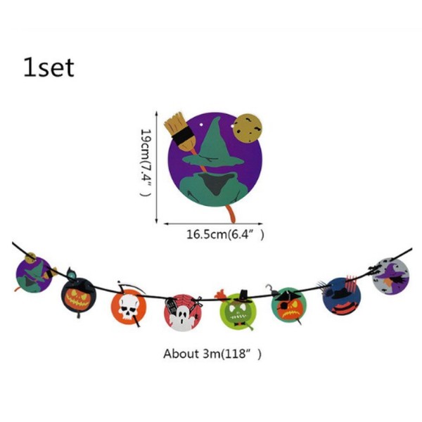 Halloween Şekilli 3 Metre Uzunluğunda Flama Banner Afiş