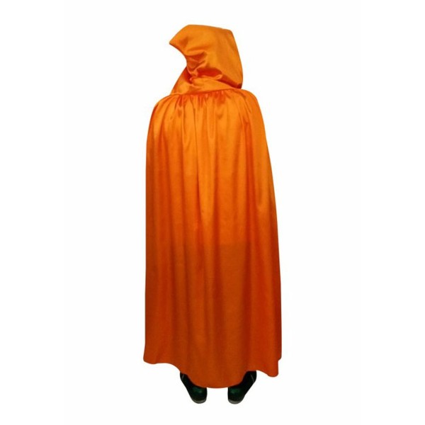 Turuncu Renk Kapişonlu Halloween Pelerin 140 cm