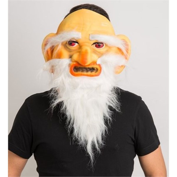 Uzun Ak Sakallı Gulyabani Halloween Maskesi Küçük Boy