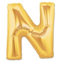 N Harf Folyo Balon Altın Renk 40 inç