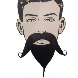 Siyah Renk Filozof Takma Sakal ve Bıyık Seti-756