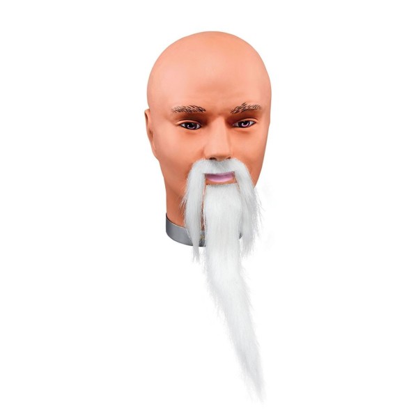 Kırçıllı Uzun Keçi Çin Sakalı ve Bıyığı Beyaz Renk