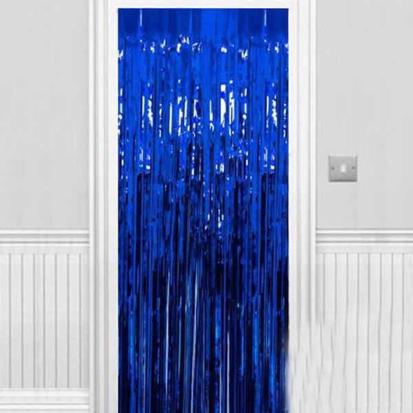 Işıltılı Duvar ve Kapı Perdesi Saks Mavisi 90x200 cm