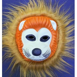 Kahverengi Peluş Saçlı Kırılmaz Yumuşak Aslan Maskesi Model 3
