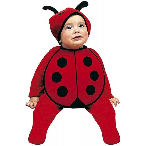 Bebek Boy Uğur Böceği Kostüm Şapkası ve Önlük Seti