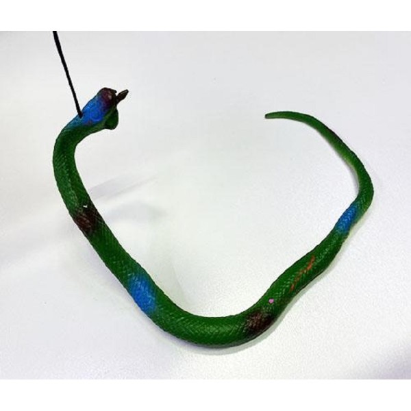 Yeşil Renk Gerçekçi Silikon Yumuşak Yılan 37 cm