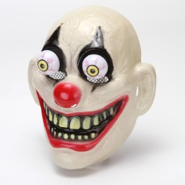 Oynar Gözlü Lastik Aparatlı Plastik Joker Palyaço Korku Maskesi