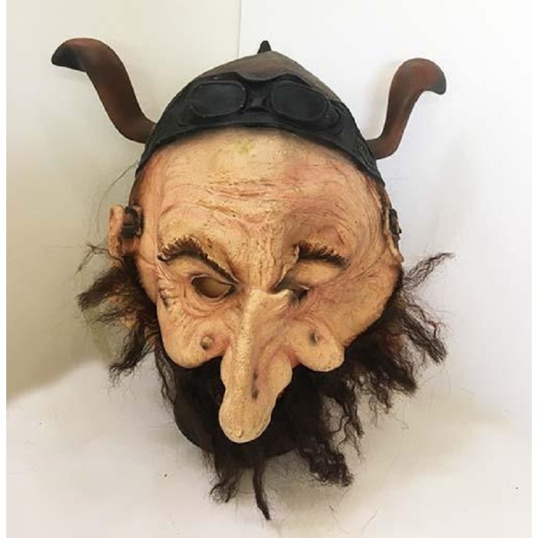Boynuzlu Sakallı Lateks Viking Maskesi Et Maske