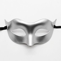 Gümüş Renk Masquerade Kostüm Partisi Venedik Balo Maskesi