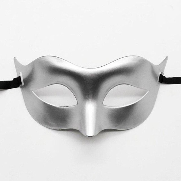 Gümüş Renk Masquerade Kostüm Partisi Venedik Balo Maskesi
