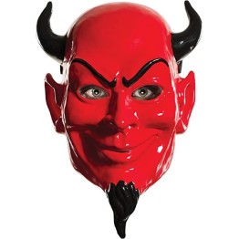 Kırmızı Renk Plastik Rubie's Costume Devil Mask Şeytan Maskesi 20x30 cm