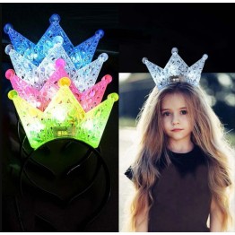 Led Işıklı Kraliçe Tacı Kral Tacı Mor Renk
