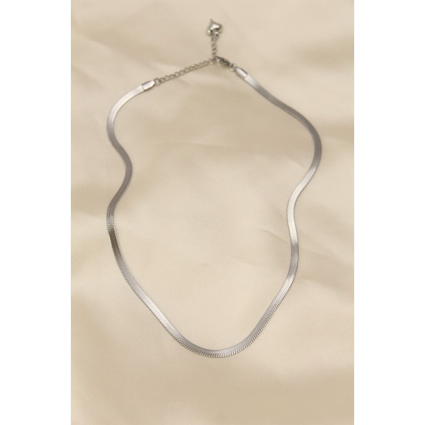 316L Çelik Silver Renk 45 cm İtalyan Zincir Model Kadın Kolye TJ-BKO5903