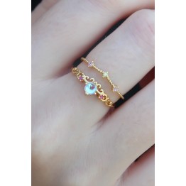 Gold Renk Zirkon Taşlı Taç Model Kadın Yüzük TJ-BYK2665