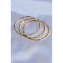 316L Çelik Gold Renk Ajda Model Kadın 65 mm Bilezik TJ-BB5361