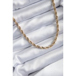 316L Çelik Gold Renk 60 cm Burgu Model Kadın Kolye TJ-BKO7972