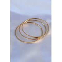 316L Çelik Gold Renk Ajda Model Kadın 60 mm Bilezik - TJ-BB5360