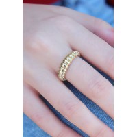 Gold Renk Sarmal Model Kadın Yüzük TJ-BYK2589
