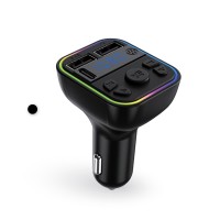 FM Transmitter Müzik Oynatıcı Kablosuz Bağlantı + Araç Şarjı RGB Type-C AFT12