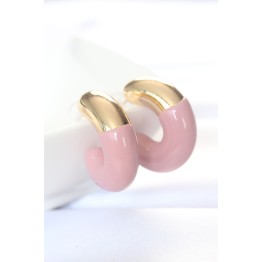 CCB Gül Kurusu Gold Çift Renk Küpe TJ-BKP8872