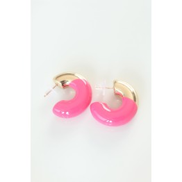CCB Pembe Gold Çift Renk Küpe TJ-BKP8877