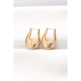 Pirinç Gold Renk Bombeli Küpe TJ-BKP8878