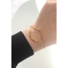316L Çelik Gold Renk Düğüm Model Bileklik TJ-BB6042
