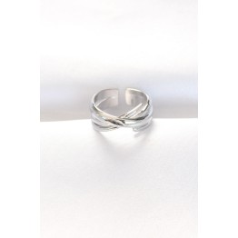 Kalın Silver Renk Ayarlanabilir Yüzük TJ-BYK3102