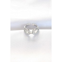 Zirkon Taşlı Silver Renk Ayarlanabilir Yüzük TJ-BYK3108