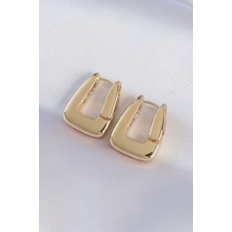 Pirinç Gold Renk Kalın Küpe TJ-BKP8978