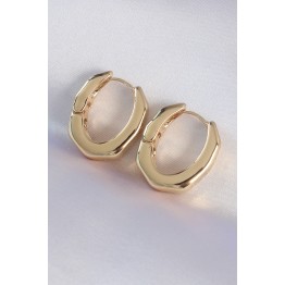 Pirinç Gold Renk Kalın Kemik Model Küpe TJ-BKP8980
