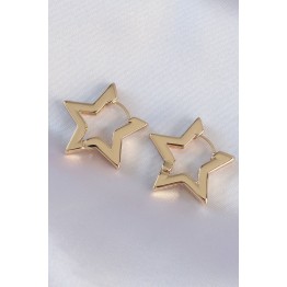 Pirinç Gold Renk Yıldız Küpe TJ-BKP8982