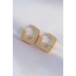 Pirinç Gold Renk Kare Küpe TJ-BKP8986