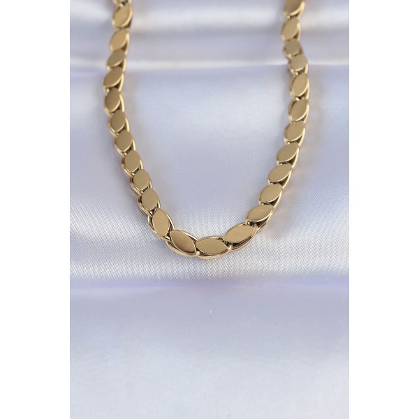 316L Çelik Gold Renk Arpa Model Kolye TJ-BKO8748