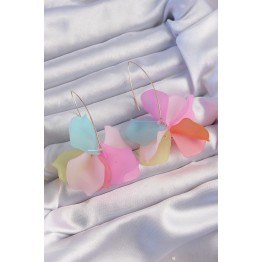 Pirinç Karışık Renkli Flora Küpe TJ-BKP9267