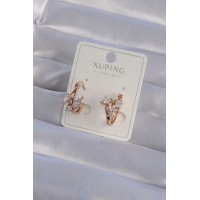 XUPİNG Rose Renk Zirkon Taşlı Halka Küpe TJ-BKP9358