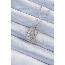 316L Çelik Zincir Gümüş Renk Zirkon Taşlı Aslan Figürlü Tarot Kolye TJ-BKO9226