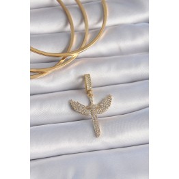 Pirinç Gold Renk Zirkon Taşlı Mikail Model Ajda Charm TJ-BC1003