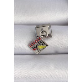 316L Çelik Gümüş Renk Sallantı Defter Figür Nomination Charm TJ-BC1055
