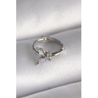 316L Çelik Gümüş Renk Zirkon Taşlı Model Tragus Piercing - TJ-PR1327