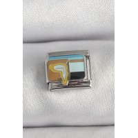 316L Çelik Gümüş Renk Renkli Portre Model Nomination Charm TJ-BC1394