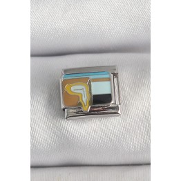 316L Çelik Gümüş Renk Renkli Portre Model Nomination Charm TJ-BC1394