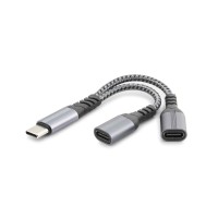 Type-C To 2*Type-C F Kablo Car Şarj 100W Siyah GJ-017