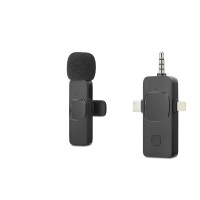 Kablosuz Yaka Mikrofonu Type-c Lightning 3.5 Mm Siyah HDX2781