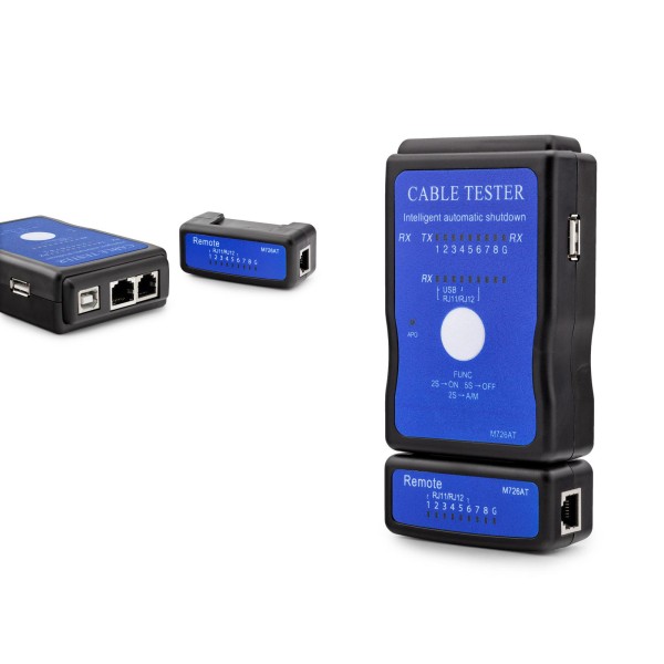 Kablo Test Cihazı RJ11 RJ45 RJ12 USB Siyah HDX6512