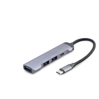 Type-c 3.0 Hub Pd 100W 4 Port 5 Gbps Gri HDX7040
