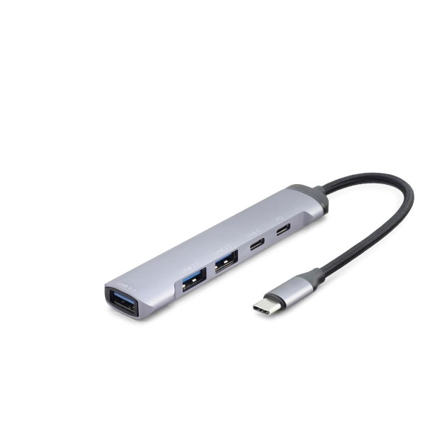 Type-C Hub 5*Usb Gri HDX7041