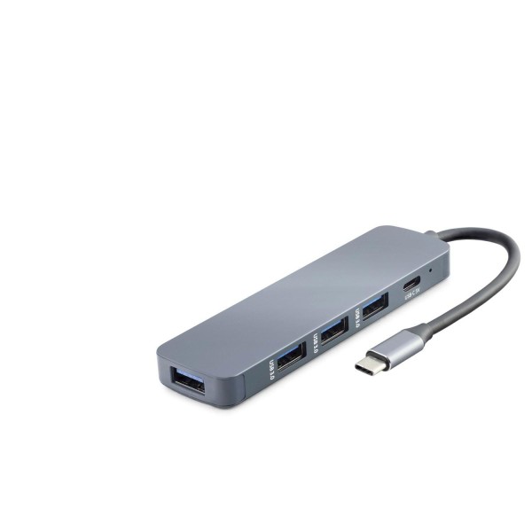 Type-C Hub 4*Usb3.0 + Dc Sv Gri HDX7044