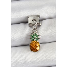 316L Çelik Sallantılı Ananas Model Gümüş Renk Nomination Charm TJ-BC1468