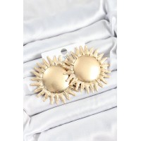 Pirinç Güneş Model Gold Renk Kadın Küpe TJ-BKP10749